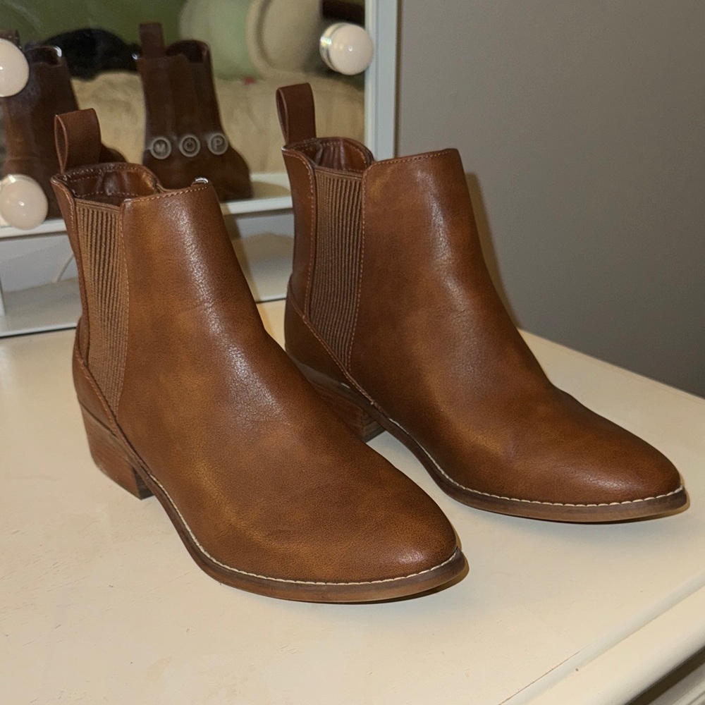 Tan Ankle Booties